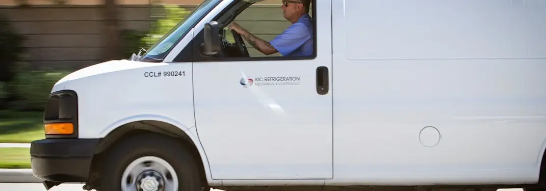 KIC Refrigeration service vehicle serving Sugar Land area